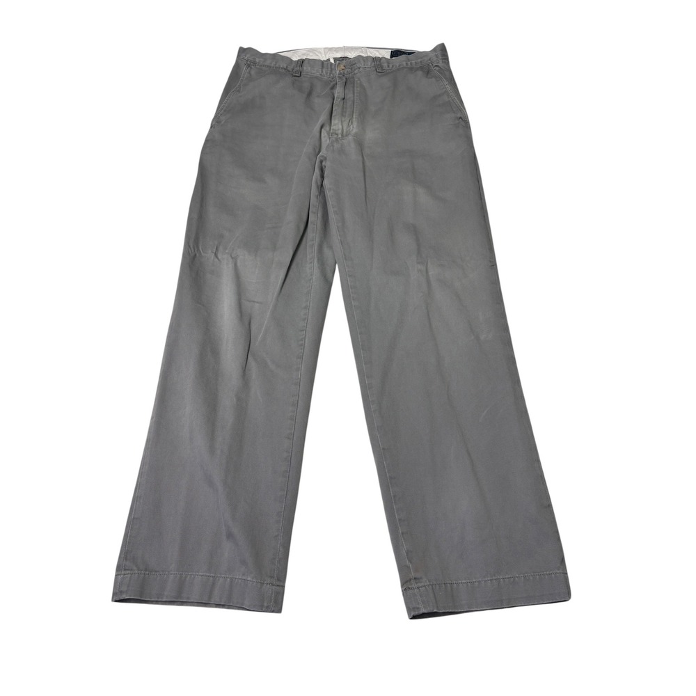 Vintage Y2K Polo Ralph Lauren Prospect Pant Mens 35x30‎ Grey Chino Straight
